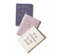 Designworks Ink Mystic - Juego de 3 cuadernos flexibles con costuras en silla de montar, 15 x 20 cm