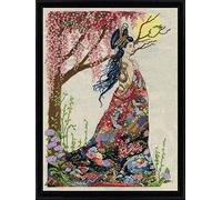 Design Works Queen of Silk, 16 x 22 Kit de Punto de Cruz de la Reina de la, Algodón, Multicolor, 40 x 56 x 0.1 cm