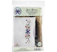 Designworks Ink Tobin - Par de fundas de almohada bordadas estampadas de 50.8 x 76.2 cm, flor