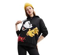 Desigual 2022gray Sweat_Mickey Vintag 2022 Gray Rental Sudadera, Negro, M para Mujer