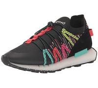 Desigual 4 Woman Knit Sneakers Low, Shoes_Jogger_Sock Etnic 2000 Black Mujer, Negro, 37 EU