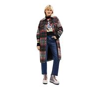 Desigual Abrig_kiev, 2006 Dark Grey Overcoat, Negro, L para Mujer