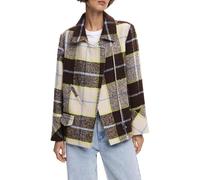 Desigual Abrigo, cuadros beige, 1001 crudo, talla L