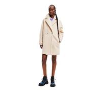 Desigual Coat_London Woman Woven Overcoat, Blanco, L Mujeres