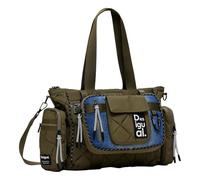 Desigual Accessories - Bolsa de mano de nailon, verde, medium