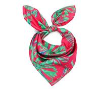 Desigual Accessories Fabric Squared Foulard FOU_Neon Flowers 3022 Fuchsia Rose, Rojo, Talla única Mujeres
