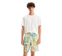 Desigual BAÑADOR_Daiquiri Board Shorts, Blanco, XL Men's
