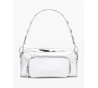 Desigual Bandolera S logo de mujer. Plata Talla única