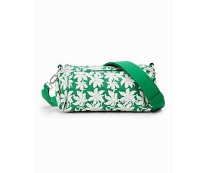Desigual Bandolera S textura flores de mujer. Verde oscuro Talla única