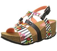 Desigual Bio9 Flores and Rayas, Heels Sandals Mujer, Blanco (White 1000), 38 EU