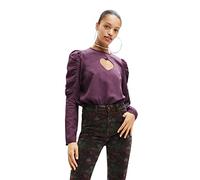 Desigual Blouse Long Sleeve Camiseta, Rojo, XS Mujeres