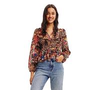 Desigual Blus_Tapestry-Lac Blouse - Blusa para Mujer, marrón, S
