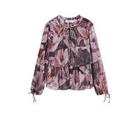 Desigual Blusa marrón / gris / lila / lila, Talla XL