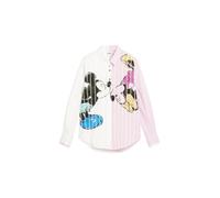 Desigual Blusa 'Mickey and Minnie Mouse' mezcla de colores / rosa / blanco S mezcla de colores / rosa / blanco
