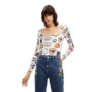 Desigual Body Blusa, Material de Acabados, XL para Mujer