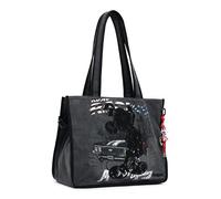 Desigual bolsa de compras bolso de hombro Mickey Studs Khiva Shopping Bag Denim Dark Grey gris oscuro