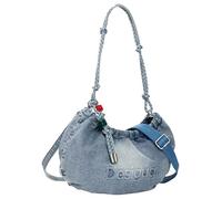 Desigual bolso bandolera bolso de hombro Half Logo Denim Waverly Bag Denim Raw gris azulado