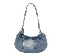 Desigual bolso bandolera bolso de hombro Half Logo Denim Waverly Bag Denim Raw gris azulado