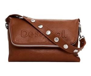 Desigual bolso bandolera bolso de hombro Half Logo Venecia 3.0 Crossbody Bag Leather West marrón