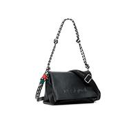 Desigual Bolso bandolera mediano Half Logo Venecia 4.0 con logo charm negro TU