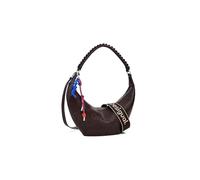 Desigual bolso bandolera bolso de hombro Zante Half Logo Crossbody Bag Chocolate marrón oscuro