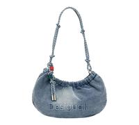 Desigual bolso bandolera bolso de hombro Half Logo Denim Waverly Bag Denim Raw gris azulado