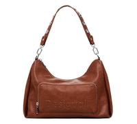 Desigual bolso bandolera Half Logo Mayari Maxi Handbag Leather West marrón
