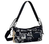 Desigual bolso de hombro bolso bandolera Donosti Newspaper Hand Bag Black negro