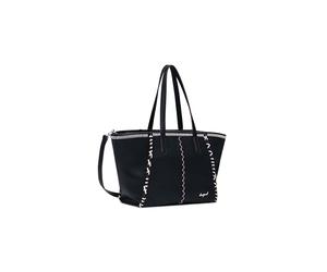 Desigual bolso de hombro Manhattan Pespuntes Guimar Shopping Bag Black negro