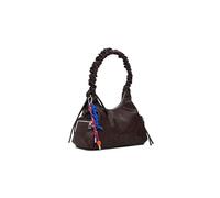 Desigual bolso de hombro Montville Half Logo Shoulder Bag Chocolate marrón oscuro