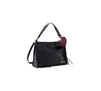 Desigual Bolso mediano de hombro Charm corazón – Negro