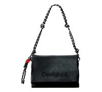 Desigual Bolso bandolera mediano Half Logo Venecia 4.0 con logo charm negro TU