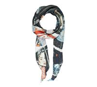 Desigual bufanda Foxtrot Wrinkled Foulard Black multicolor