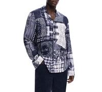 Desigual CAM_Blue Patch T-Shirt, India, XXL Men's