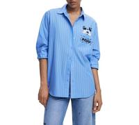 Desigual CAM_MICKYSTRIPES Blouse, Azul, S Women's