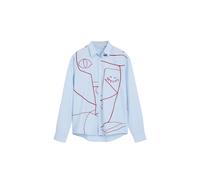 Desigual Camisa azul claro / rojo rubí L azul claro / rojo rubí