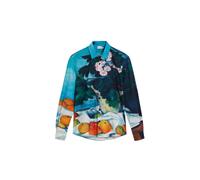 Desigual Camisa azul oscuro / azul cian / pino / mandarina S azul oscuro / azul cian / pino / mandarina