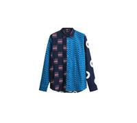 Desigual Camisa azul oscuro / azul oscuro / rojo / blanco XL azul oscuro / azul oscuro / rojo / blanco