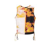 Desigual Camiseta 'Arty Flowers' curry / negro / offwhite M curry / negro / offwhite