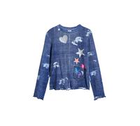 Desigual Camiseta azul denim / melocotón / rosa / plata 122-128 azul denim / melocotón / rosa / plata