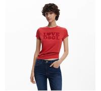 Desigual TS_Love DSGL T-Shirt, Rojo, S Women's