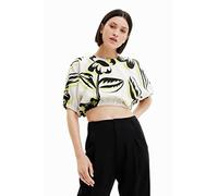 Desigual Camiseta de Manga Corta, Blanco, M para Mujer