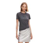 Desigual Camiseta de Manga Corta de Punto para Mujer, Negro, XL