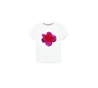 Desigual Camiseta de Manga Corta para Mujer, Blanco, M