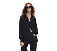 Desigual Camiseta de Manga Larga para Mujer Blouse, Negro, L