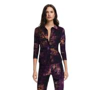 Desigual Camiseta de Manga Larga para Mujer, Negro, S