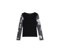 Desigual Camiseta gris / negro / blanco XS gris / negro / blanco