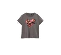 Desigual Camiseta gris oscuro / rosa claro / negro M gris oscuro / rosa claro / negro