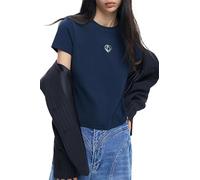 Desigual Camiseta Manga Corta de la colección Mujer, Azul, M