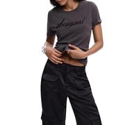 Desigual Camiseta de manga corta Mujer Gris M